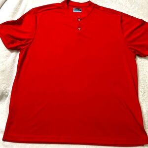 PGA Tour Red Casual Button Down Shirt